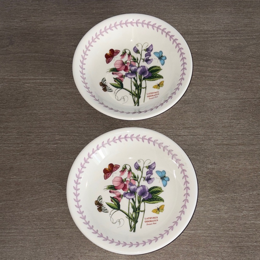 Portmeirion Floral Bowls - White and Pink